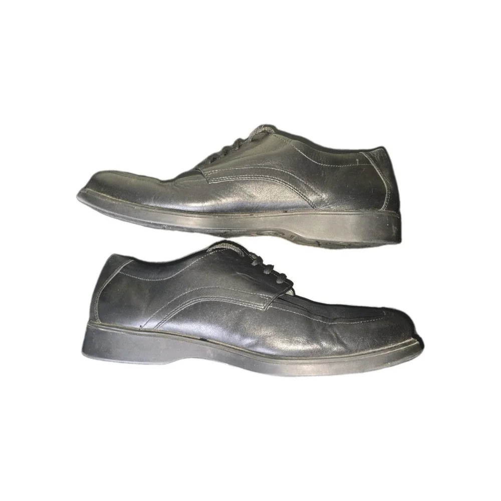 Mephisto Shoes Mens 10.5M Black Leather Lace Up Air Jet Comfort Walking Workwear